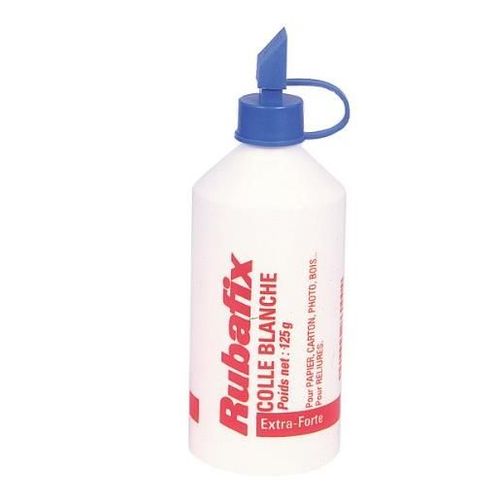 Rubafix Lot De 3 Flacons De Colle Blanche Extra Forte 125g Avec Embout Étaleur