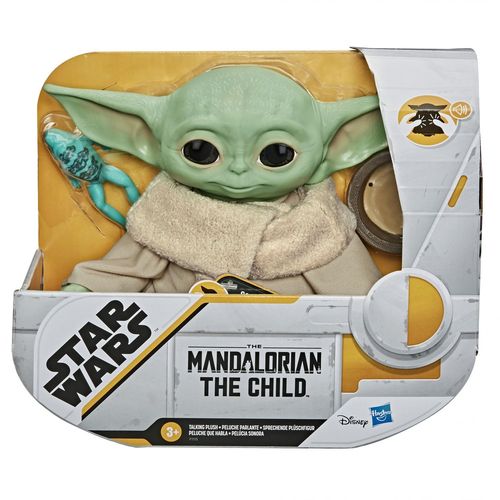 Peluche parlante Bébé Yoda 20 cm et figurine crapaud Sorgan The Child Star Wars The Mandalorian