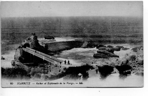 Cpa - Biarritz - Rocher Et Esplanade De La Vierge