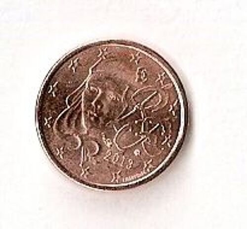 Piéce De 1 Centime D'euro Française / Année 2013 / Etat Neuve Issue D'un Rouleau