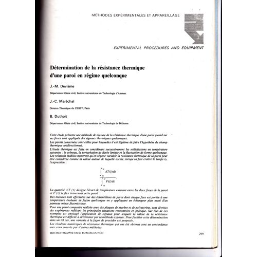 Conductivité Thermique - Lot De 4 Brochures Des Années 70.