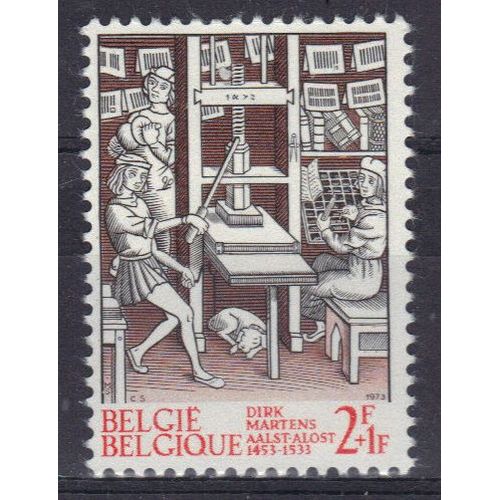 Belgique 1973 : Presse De L'époque, De Dirk Martens - Timbre 2 F. + 1 F. Neuf **
