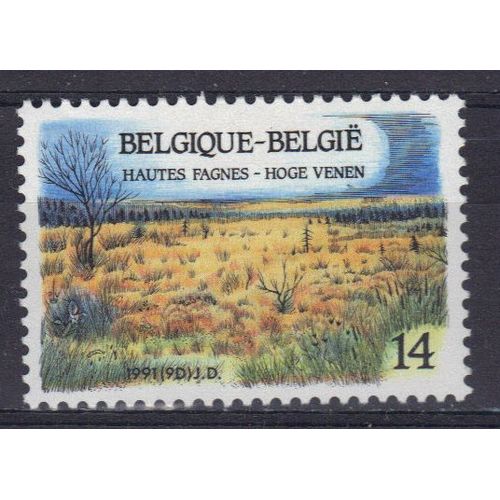 Belgique 1991 : Le Parc Naturel Des Hautes-Fagnes - Timbre 14 F. Multicolore Neuf **