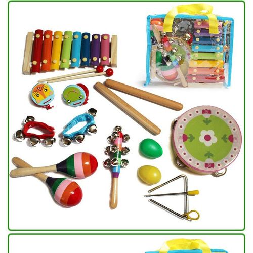 Kit De Xylophone Arc-En-Ciel 14 Pièces, Marteau À Sable, Hochet Arc-En-Ciel, Jouet Musical Pour Enfants, Ensemble D'Instruments De Musique, Cadeau De Noël Et D'Anniversaire