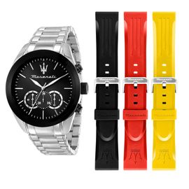Traguardo 45mm Chr Bk Dial Ss Br3 Sil