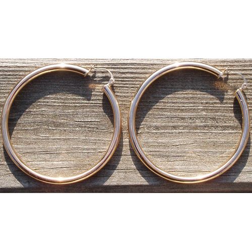 Boucles D'Oreille Dorées Diamètre 59mm
