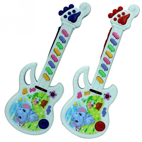 Guitare Acoustique Éléphant Pour Bébé, Instrument Musical, Jouet Électronique D'Apprentissage Et De Développement, Cadeaux De Noël Éducatifs Pour Bébé