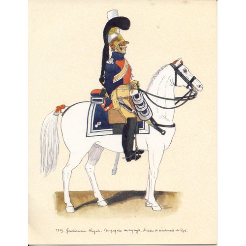 1819 Gendarmerie Royale Compagnie Des Voyages, Chasses Et Résidences Du Roi