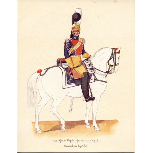 1830 Garde Royale, Gendarmerie Royale, Maréchal Des Logis Chef