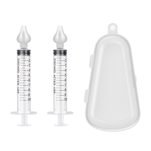 Seringue Nasale Pour Bébé, Seringue Nasale Pour Bébé Avec Graduation 2 * 10 Avec Embout D'aspiration Nasale En Silicone Nettoyable Et Réutilisable