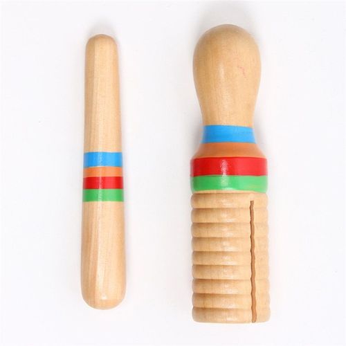 Instrument De Musique En Bois Pour Enfants Jouets Pour Enfants Tube Sonore Petit Anneau Fileté Cylindre De Percussion Croak Grenouille Baril Jouets Lava1
