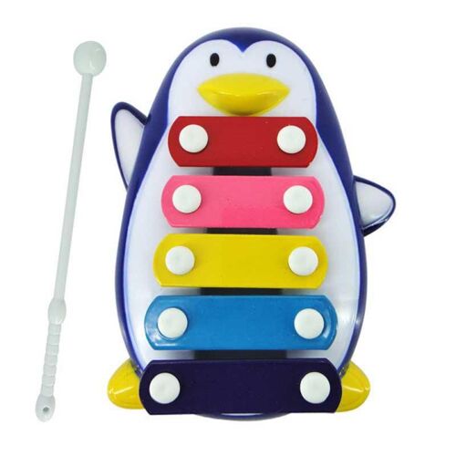 Instruments de musique en bois en forme de pingouin pour enfants, Xylophone mignon pour bébés, jouets éducatifs de développement en bois pour enfants