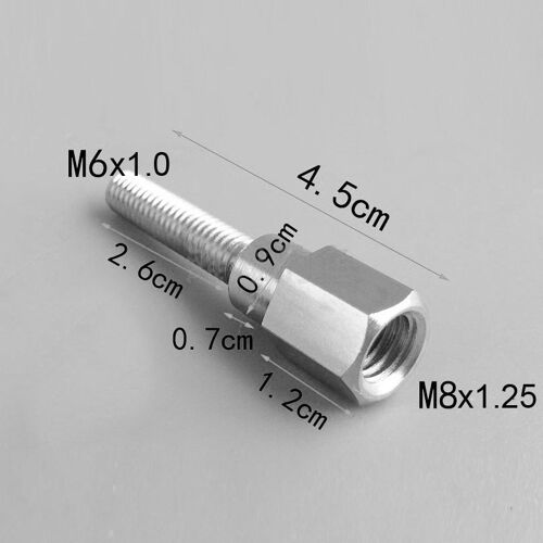 Adaptateur De Rétroviseur Pour Scooter Et Moto, M8 8mm À 6mm M6 Mâle Et Femelle, Vis De Rehaussement Interchangeable Nipseyteko®