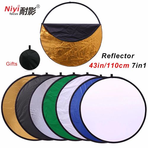 Réflecteur de photographie accessoires de photographie réflecteur de lumière de Studio diffuseur de couleur batterie de Photo 5 en 1 - Type 110cm 7in1