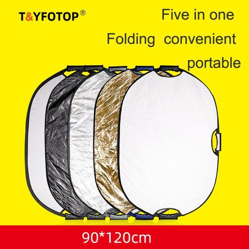 T & YFOTOP-Réflecteur de studio photo portable pliable,lumière narmulti-disques,accessoires de photographie,90x120cm,5 en 1 - Type 90x120cm 5 in1