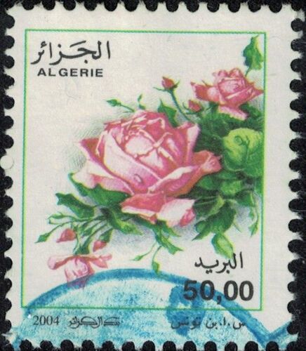 Algérie 2004 Oblitéré Used Fleurs Roses Série Courante Rosa Odorata 50 Dinars Su
