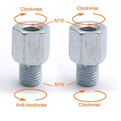 M10-M10 (Rr And Rl) Paire De Rétroviseurs Arrière Pour Scooter Et Moto, Cave M10, 10mm, M8, 8mm, 6mm, Dans Le Sens Des Aiguilles D'une Montre, Anti-Horaire, Magasins À Droite, Filetage À Main, Vis Proxy Nipseyteko®