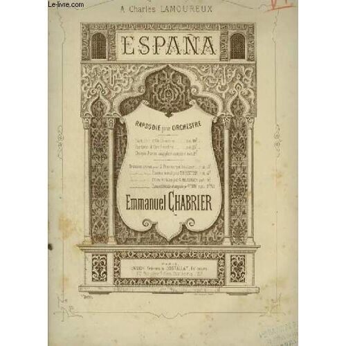 Espana - Rapsodie Pour Piano A 4 Mains.