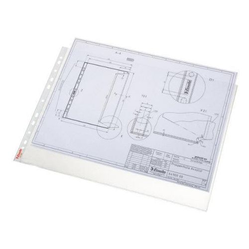 Esselte Lot De 10 Sachets De 10 Pochettes Perforées A3 Paysage Transparent 85 Mic