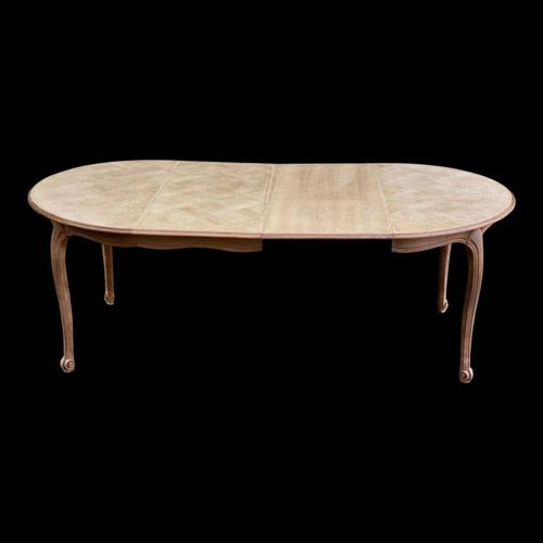 Table manger ronde Louis XV rnove en bois brut 210cm bois