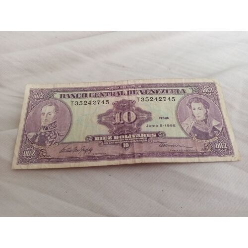 Billet 10 Bolivar Venezuela