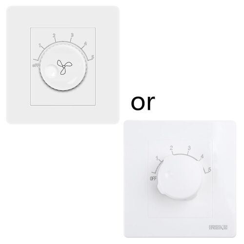 220v Ventilateur de plafond Commutateur de contrôle de vitesse Bouton mural Dimmer Commutateur cinq vitesses