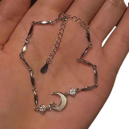 Moon And Star Bracelets Delicate Y2k Zircon Star Moon Bracelets Handchain Elegant Jewelry Sweet Cool Wristband Couple