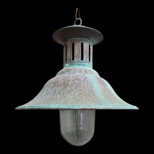 Lampe Suspendue Rustique En Cuivre Pour Grange Bleu