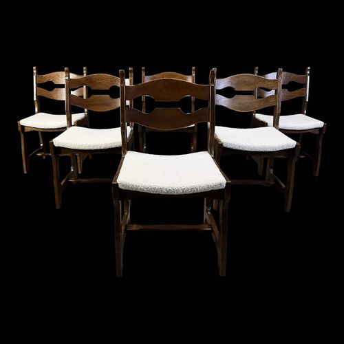 Chaises De Salle Manger Brutalistes Vintage Lot De 6 Annes 1960 Marron