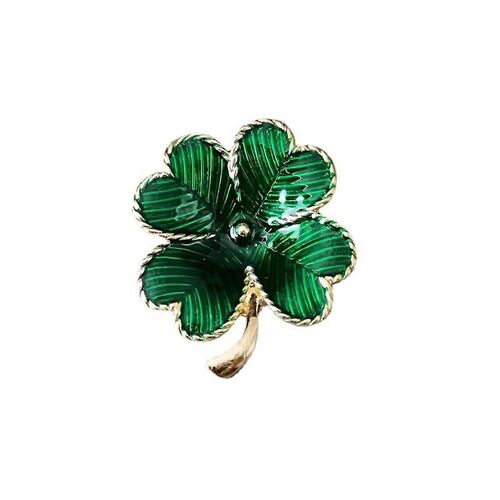 Femme Broche Mode Strass Quatre Feuilles Trèfle Broche Fantaisie Bijoux Cadeau