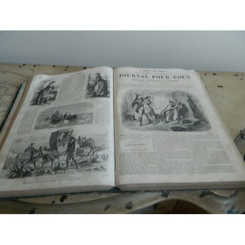 Magasin Littéraire Illustré. Du N° 366 Au N° 417 Reliés Ensemble. Journal Pour Tous-1861 Publication De Ch. Lahure