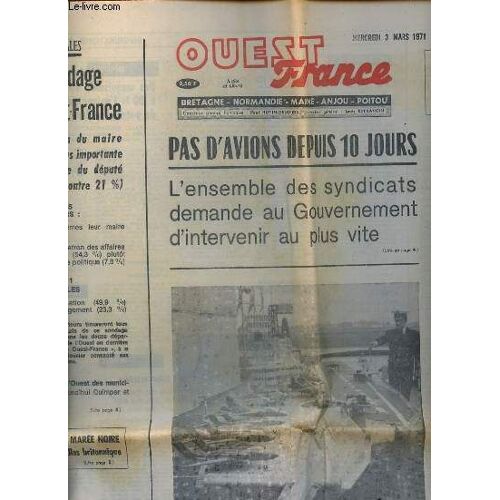 Ouest France Mercredi 3 Mars 1971 -
