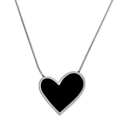 Black Heart Pendant Necklace Vintage Pendant Chains Necklace For Jewelry