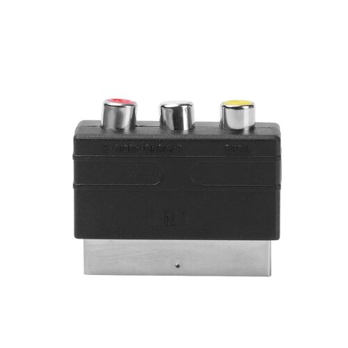 Prise Péritel Mâle Vers 3rca Phono Femelle Av Tv Adaptateur Audio Vidéo Entrée Pour Ps4 Wii Dvd Magnétoscope Accessoires De Connecteur De Haute Qualité