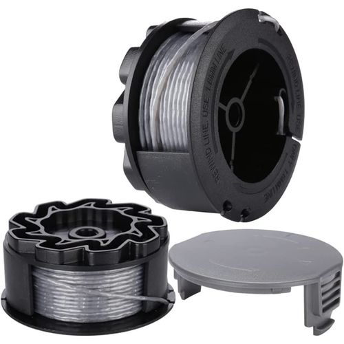 2Pcs Bobine Fil pour BOSCH UniversalGrassCut Coupe Bordure 18 18-26 18-260 F016800570 avec Couverture,6m de fil de 1,6mm de diamètre