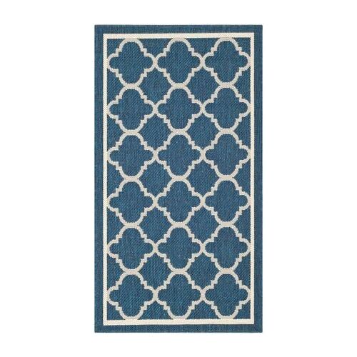 Tapis D'intérieur / Extérieur Treillis Safavieh Cour Bleu - 200 X 300 Cm