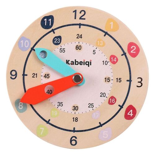 Écrire Et Effacer L'enseignement Démonstration Horloge Indication De L'heure Horloge D'enseignement