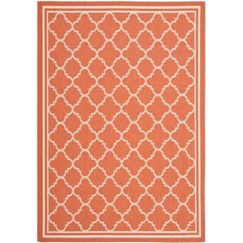 Tapis D'intérieur / Extérieur Treillis Safavieh Cour Orange - 120 X 170 Cm