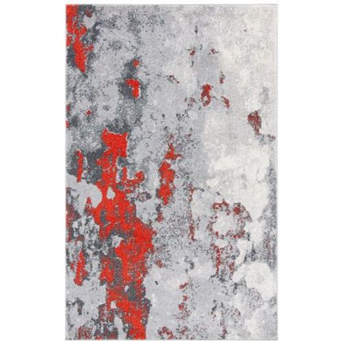 Tapis D'intérieur Abstrait Moderne En Détresse Safavieh Adirondack Orange - 120 X 180 Cm