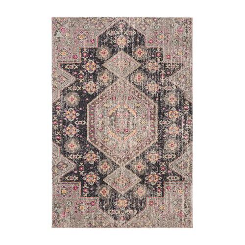 Tapis D'intérieur / Extérieur Lumineux Et Moderne Safavieh Montage Noir - 120 X 180 Cm