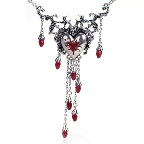 Collier Coeur Rouge Bijoux Collier Coeur Couleur Rouge Collier Bijoux Gothique