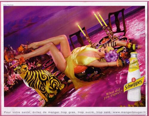 Publicité Papier - Schweppes Avec Uma Thurman De 2013