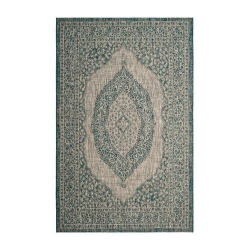 Tapis D'intérieur / Extérieur Contemporain Safavieh Cour Gris - 120 X 170 Cm