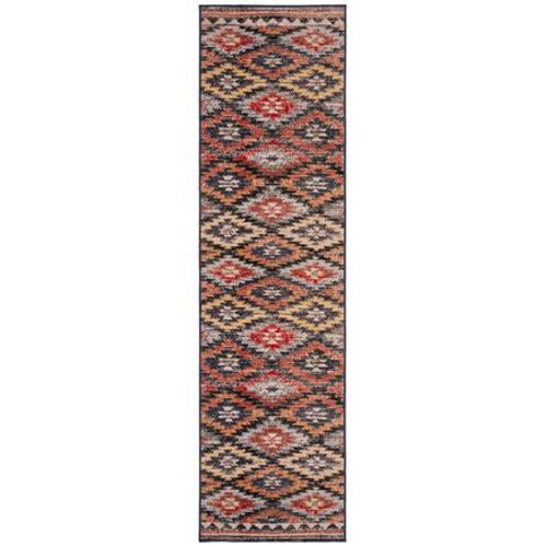 Tapis D'intérieur / Extérieur Lumineux Et Moderne Safavieh Montage Orange - 70 X 240 Cm