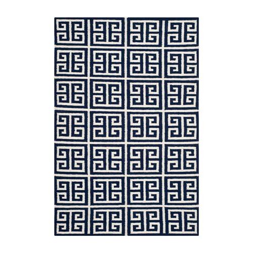Tapis D'intérieur Contemporain Safavieh Dhurrie Bleu - 180 X 270 Cm