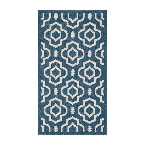 Tapis D'intérieur / Extérieur Treillis Safavieh Cour Bleu - 80 X 150 Cm