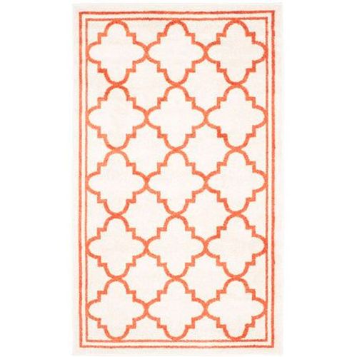 Tapis D'intérieur / Extérieur Treillis Marocain Safavieh Amherst Orange - 120 X 180 Cm