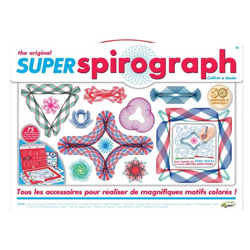 Party town - Spirograph Formes amusantes | Marqueurs pour enfants | Kit de dessin | Artisanat fille 8 ans | Cadeaux pour enfants 8 ans