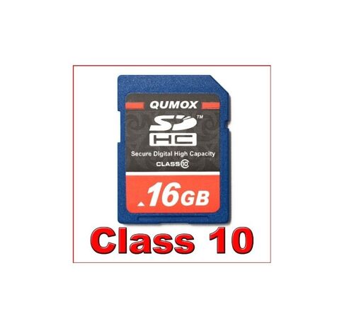 16 Go QUMOX SD HC 16 G Go Class 10 Carte mémoire Secure Digital