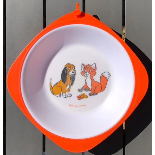 Assiette Rox Et Rouky, A Bouillie, Chauffante, Walt Disney, Figurine, Dessin Animé